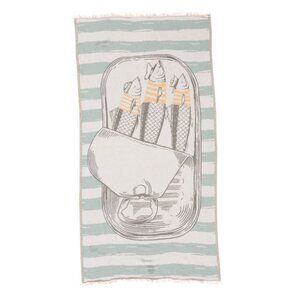 OLIVE & LOOM Mint Made In Turkey Sardines Beach Towel